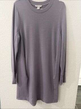 Athleta Dusty Lavender Long Sleeve Sweatshirt Dress